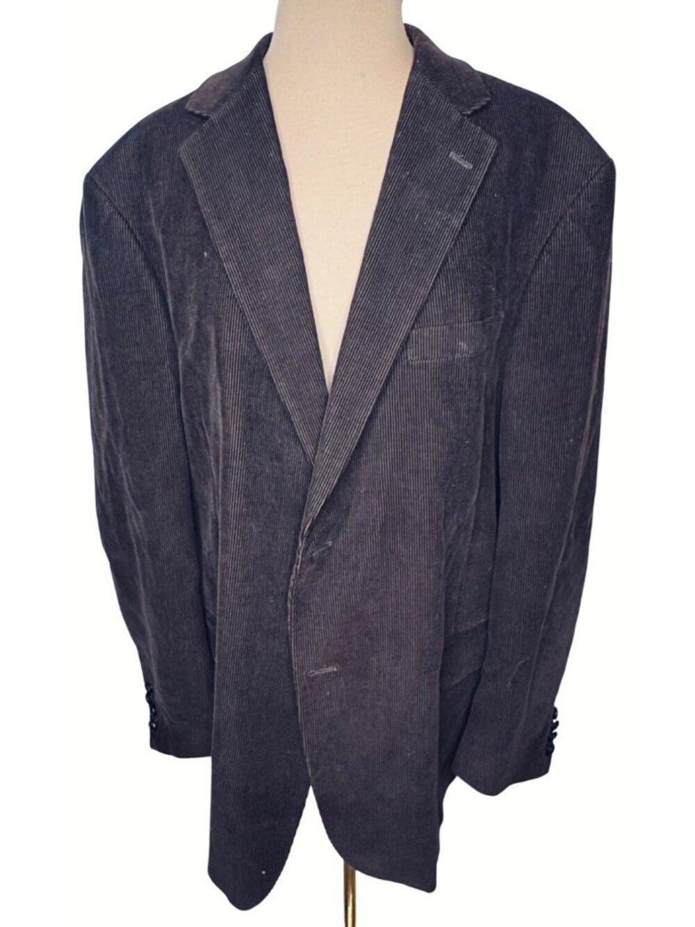 Dockers Mens Corduroy Blazer Jacket 48R Brown Cotton 2-Button Sport Coat